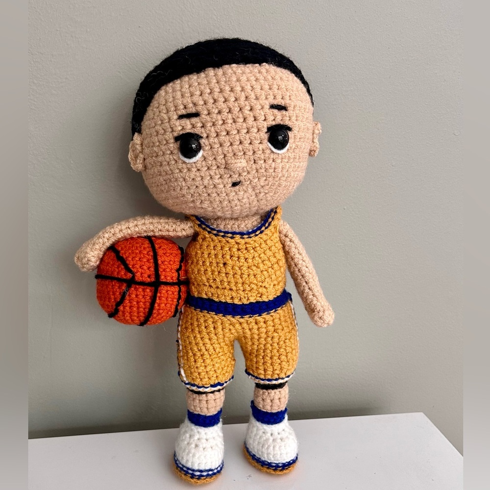Handmade Crochet Basket-ball Doll
